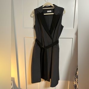 Grey Calvin Klein wrap dress size 8 A line